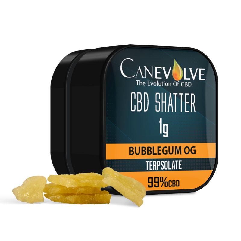 Bubblegum OG - Canevolve CBD Shatter 99% 1g Bubblegum OG - Canevolve CBD Shatter 99% 1g