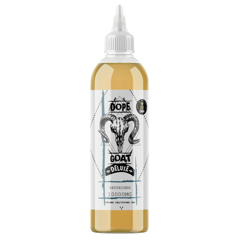 Refresher - Dope Goat Deluxe 10,000mg CBD/CBG 250ml Refresher - Dope Goat Deluxe 10,000mg CBD/CBG 250ml